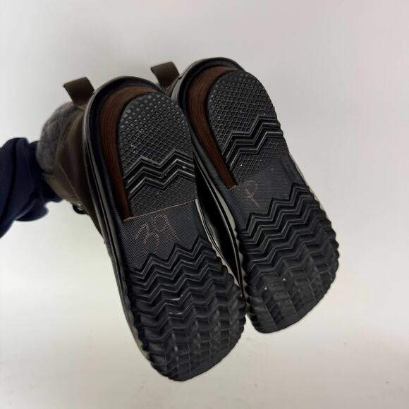 Sorel Slimpack II Snow Boots Women's 7 Green Black Waterproof Lace-Up Block Heel - Picture 8 of 10